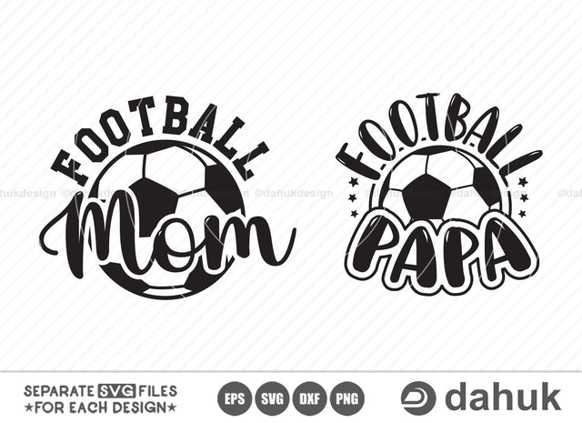 Football Papa, Football Mom, Football Family, Football parents, Football quotes design, Football funny design, Love Football, Football Heart, Game day svg, Football shirt svg, Cut file, for silhouette, svg, eps, dxf, png, clipart cricut des SVG dahukdesign 