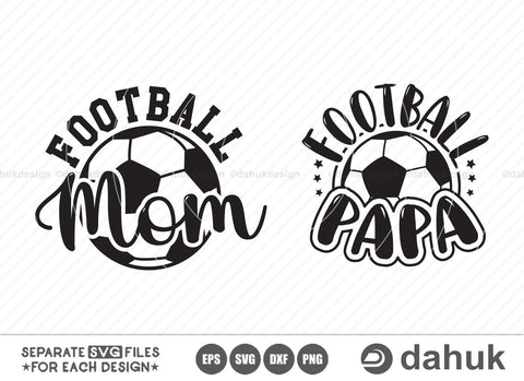 Football Papa, Football Mom, Football Family, Football parents, Football quotes design, Football funny design, Love Football, Football Heart, Game day svg, Football shirt svg, Cut file, for silhouette, svg, eps, dxf, png, clipart cricut des SVG dahukdesign 