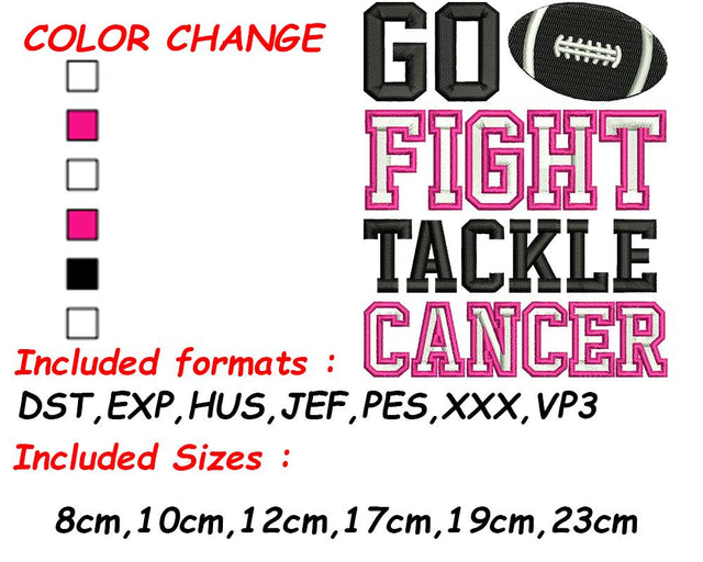 Football Pattern, Embroidery Design, Sport Design, Sport Embroidery, Breast Cancer, Cancer Awareness Embroidery/Applique DESIGNS SVG Digital Designer 