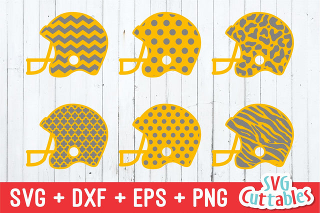 Football Patterned Helmets SVG Svg Cuttables 