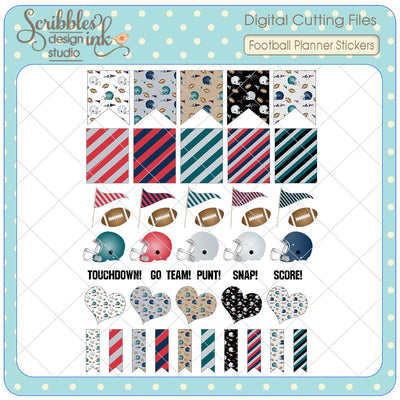Football Planner Stickers Scribbles ink