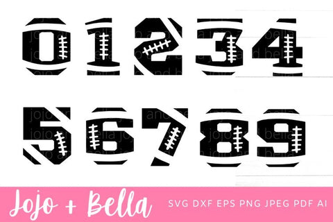 Football Player Numbers Svg Bundle, Football Svg, NFL Svg, Football PNG, T-shirt designs, Football Numbers Svg, Svg Cutting Files for Cricut SVG Jojo&Bella 