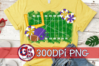 Football Pom Poms PNG for Sublimation-Purple and Gold Sublimation Greedy Stitches 