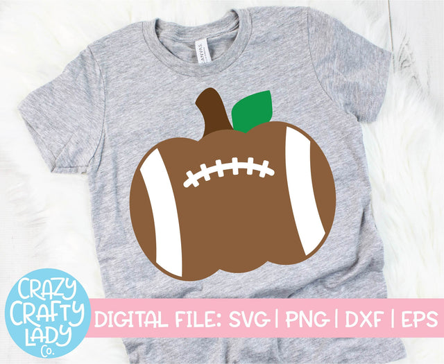 Football Pumpkin | Fall SVG Cut File SVG Crazy Crafty Lady Co. 