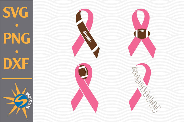 Football Ribbon Cancer SVG, PNG, DXF Digital Files Include SVG SVGStoreShop 