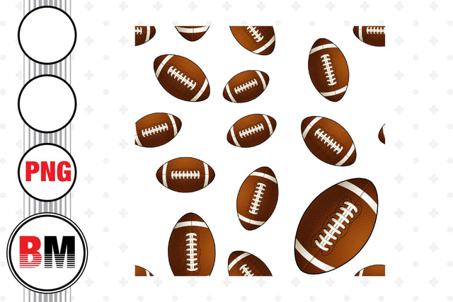 Football Seamless Pattern PNG Files Sublimation BMDesign 