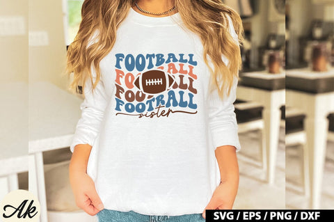 Football sister Retro SVG SVG akazaddesign 