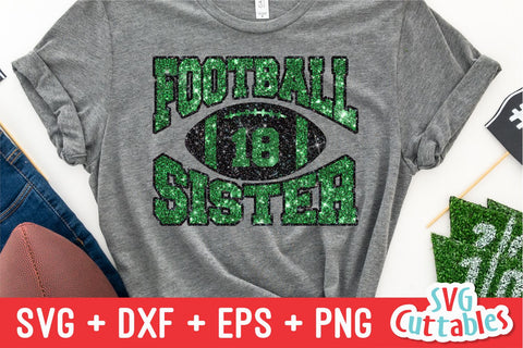 Football Sister SVG | Football SVG | Shirt Design SVG Svg Cuttables 