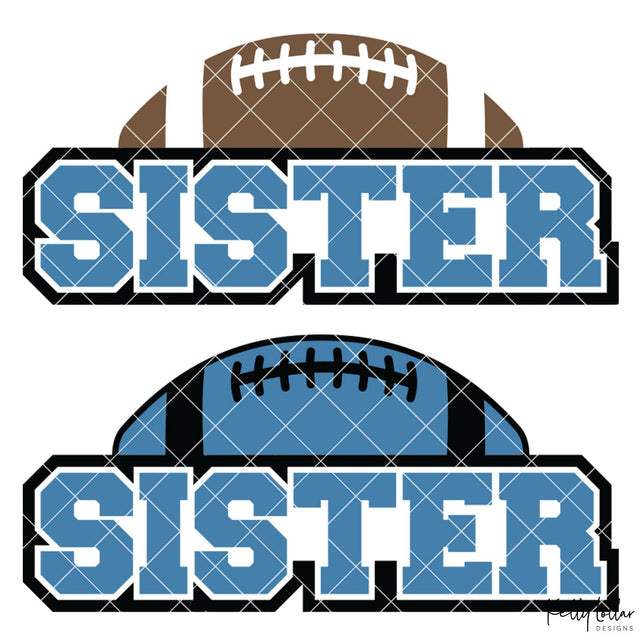 Football Sister SVG Kelly Lollar Designs 