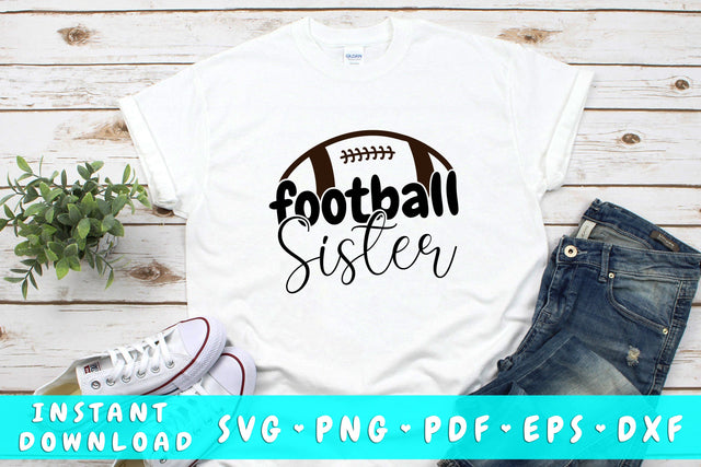 Football Sister SVG SVG HappyDesignStudio 