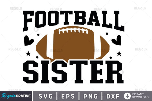 Football sister SVG SVG Regulrcrative 