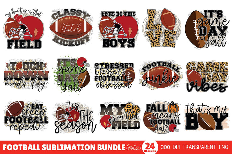 Football Sublimation Bundle Vol.2 Sublimation CraftLabSVG 