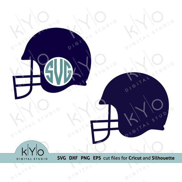 Football svg, American Football Helmet Monogram SVG files SVG kYo Digital Studio 
