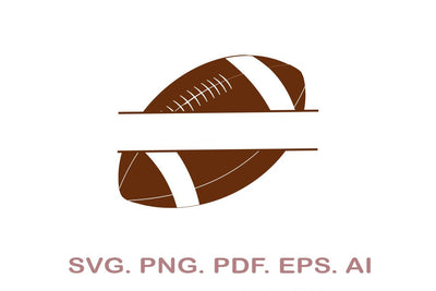 Football SVG, Ball SVG, Football Split Monogram SVG, SVG MagicDesignUS 