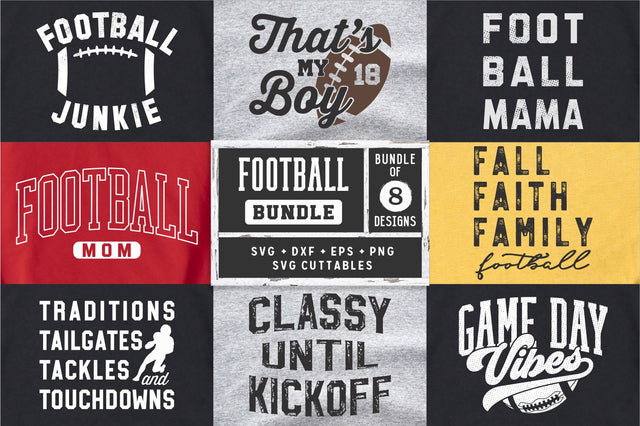 Football svg Bundle 4 - Football svg - dxf - eps - Football Cut File - Football png - Silhouette - Cricut - Digital Download SVG Svg Cuttables 