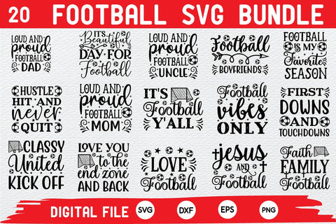 Football svg bundle cut file SVG buydesign 