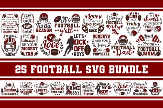 Football SVG Bundle, football mom svg, football helmet svg, funny svg quotes, svg designs, football player svg, love football svg, cricut SVG James 