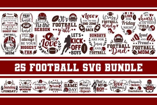 Football SVG Bundle, football mom svg, football helmet svg, funny svg ...