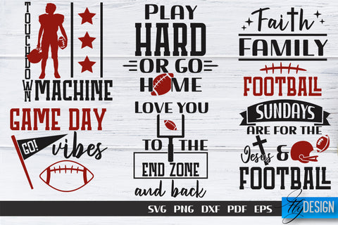 Football SVG Bundle | Football Mom SVG | Sports Mom SVG SVG Fly Design 