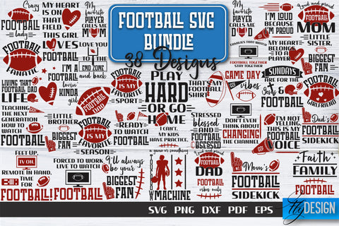 Football SVG Bundle | Football Mom SVG | Sports Mom SVG SVG Fly Design 