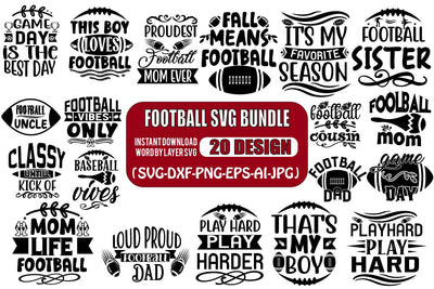 Football SVG Bundle, Football Saying svg, Football Family svg, Football quotes design, Football Mom, Football Papa, Football funny design, Love Football, Football Heart, Game day svg, Football shirt svg, Peac love football SVG Blessedprint 