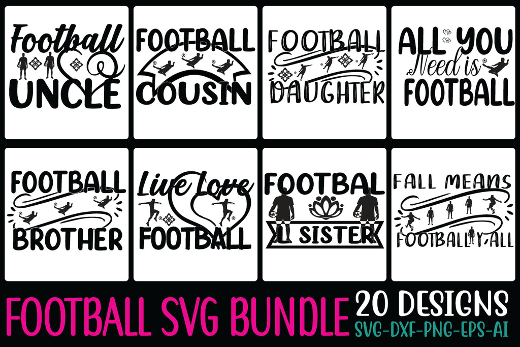 football svg bundle SVG Cut File - So Fontsy