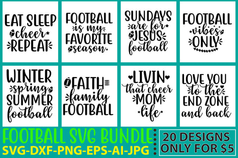Football Svg Bundle SVG Syaman 