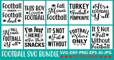 Football SVG Bundle SVG Syaman 