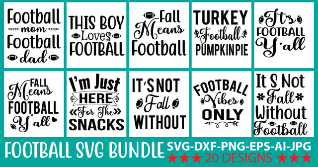 Football SVG Bundle SVG Syaman 