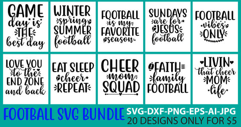 Football Svg Bundle SVG Syaman 