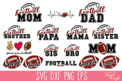 Football SVG Cut Files Bundle SVG Feya's Fonts and Crafts 
