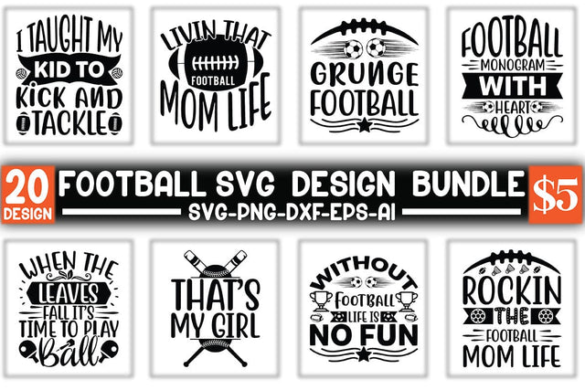 Football Svg Design Bundle SVG SVGista 