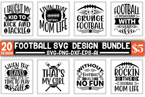 Football Svg Design Bundle SVG SVGista 