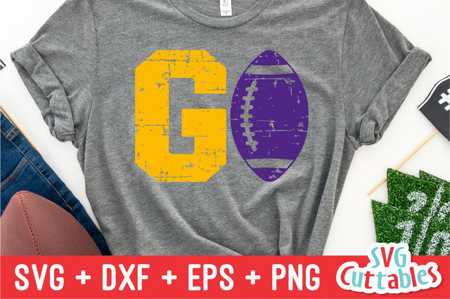 Football svg - dxf - eps - Go Football - Cut File - Distressed - Grunge Football - Silhouette - Cricut - Digital File SVG Svg Cuttables 