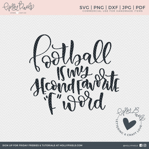 Football SVG File | Favorite F Word | Football Cut File So Fontsy Design Shop 
