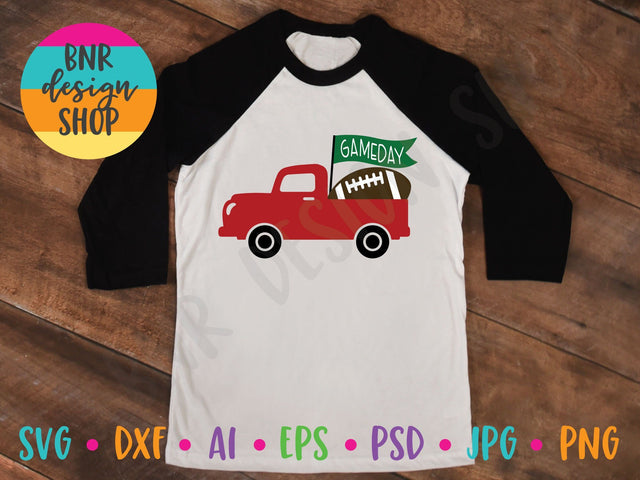 Football SVG File, Vintage Truck SVG, Football Truck SVG, Gameday SVG, SVG Cut File for Cricut Cutting Machines and Vinyl Crafting SVG BNRDesignShop 