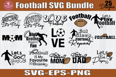 Football SVG files for Cricut 25 Football Family SVG Bundle SVG jacpot007 