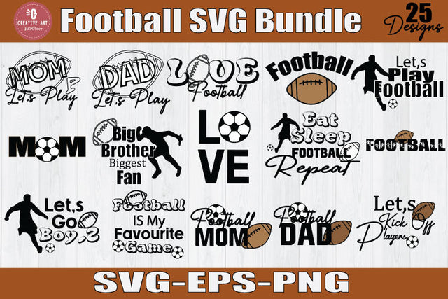 Football SVG files for Cricut 25 Football Family SVG Bundle SVG jacpot007 