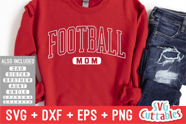 Football svg - Football Mom Cut File - svg - dxf - eps - png - Cut File - Football Shirt svg - Silhouette - Cricut - Digital Download SVG Svg Cuttables 