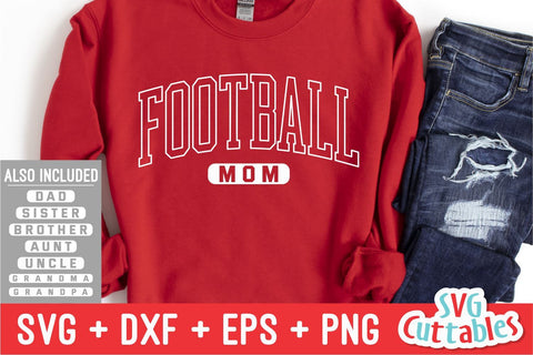 Football svg - Football Mom Cut File - svg - dxf - eps - png - Cut File - Football Shirt svg - Silhouette - Cricut - Digital Download SVG Svg Cuttables 