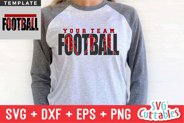 Football SVG - Football Template 0048 - svg - eps - dxf - Football Shirt Design - Silhouette - Cricut cut file, Digital download SVG Svg Cuttables 