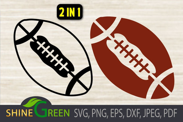 Football SVG for Cricut and Sublimation SVG Shine Green Art 