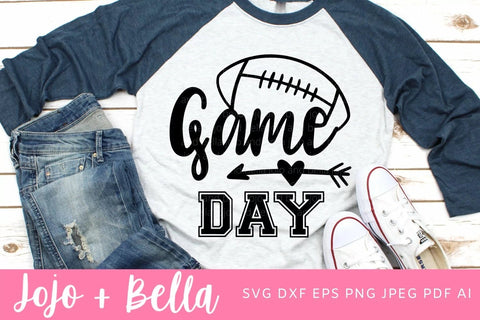 Football Svg Game Day Svg, Football Game Svg, Fall Svg, Football Shirt Svg, Football Cutting File, Women's Football Svg, Girl's Football Svg file SVG Jojo&Bella 