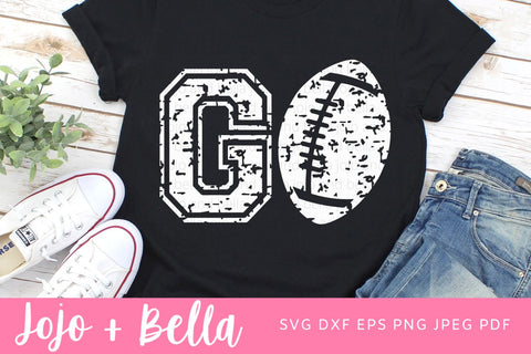 Football Svg, Go Football Svg, Png, Distressed Football Svg, Grunge Football Svg, Svg, NFL Svg, Svg Files for Cricut, Sublimation Designs SVG Jojo&Bella 
