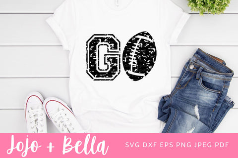 Football Svg, Go Football Svg, Png, Distressed Football Svg, Grunge Football Svg, Svg, NFL Svg, Svg Files for Cricut, Sublimation Designs SVG Jojo&Bella 