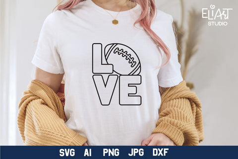 Football SVG, Love Football PNG, Football Fan SVG Design. SVG Elinorka 