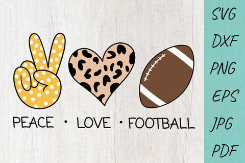 Football Svg | Peace Love Football Svg | Football Mom Svg SVG Irina Ostapenko 