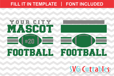 Football Template 0014 SVG Svg Cuttables 