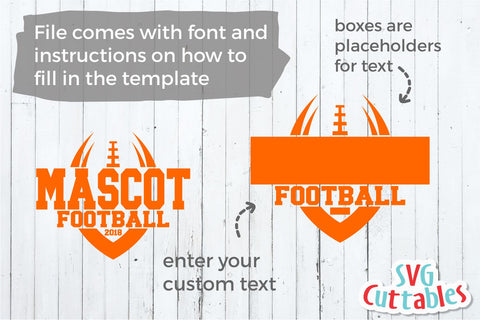 Football Template 0019 SVG Svg Cuttables 