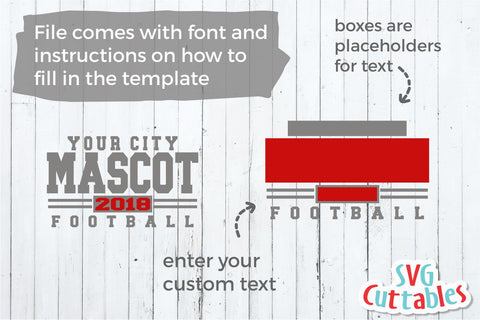 Football Template 0028 SVG Svg Cuttables 